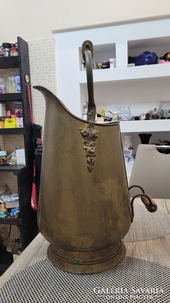 Antique coal pourer or umbrella holder made of copper