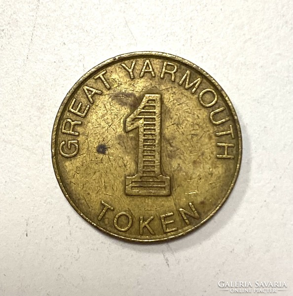 1 Token chip copper English great yarmouth bottons rarity!