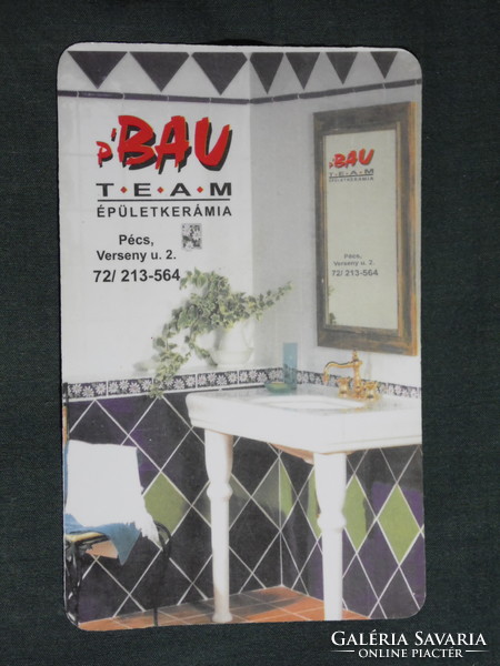 Kártyanaptár, P'BAU Team épületkerámia, csempe bolt, Pécs, 2002, (6)
