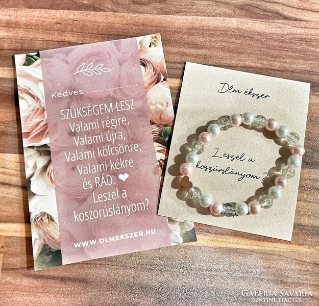 Bridesmaid invitation bracelet - thread bracelet - tricolor pink