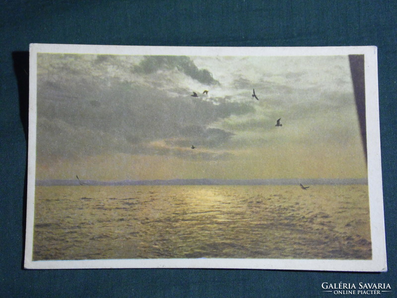 Postcard, Balaton skyline at sunset