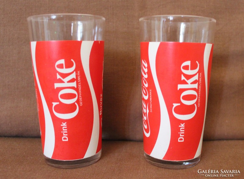 2 old German Coca-Cola glasses