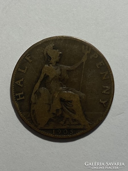 Half penny England 1905 copper half penny rarity!