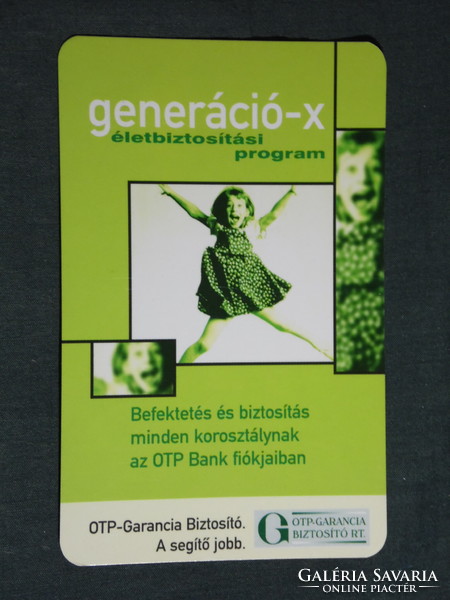 Card calendar, otp guarantee insurance rt. ,Generation-x, children's model, 2002, (6)