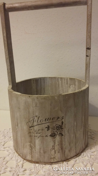 Vintage wooden flower stand, basket