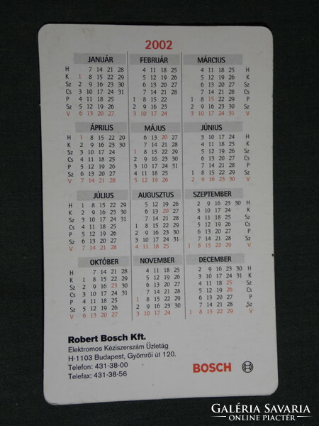 Card calendar, bosch machine tools, Budapest, 2002, (6)
