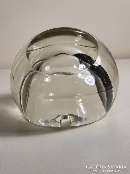 Mcm viking glass orb ashtray rare collector's item