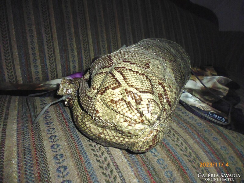 Carlos falchi... Designer vintage python leather bag.