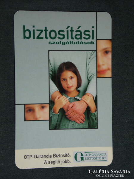 Kártyanaptár, OTP Garancia Biztosító Rt. ,biztosítás,gyerek modell, 2002, (6)