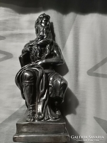 Moses, antique silver statue.
