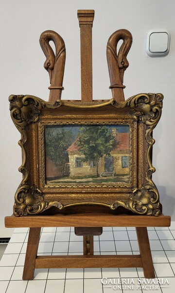 Old miniature, painting with signature - 