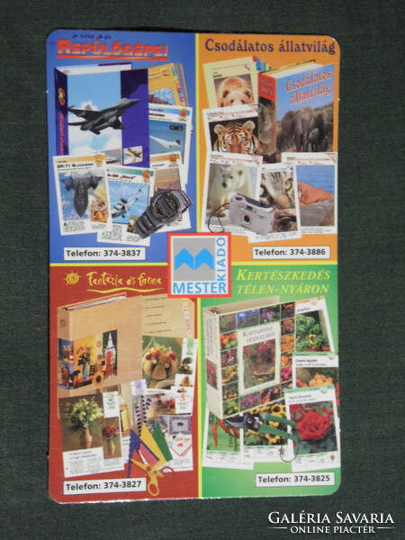Card calendar, master publisher, book, animal world, gardening, airplanes, 2002, (6)