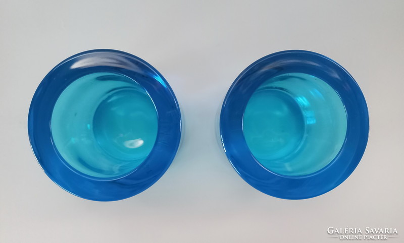Pair of Finnish iittala glass candle holders