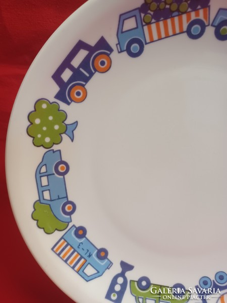 Alföldi porcelán autós- fás gyerek tányér