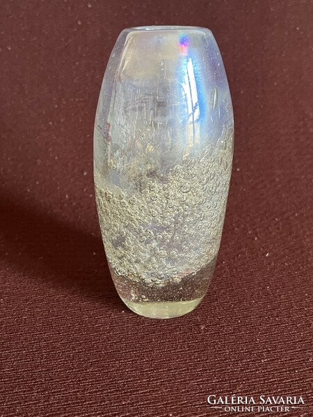 Különleges irrizáló buborékos üveg váza