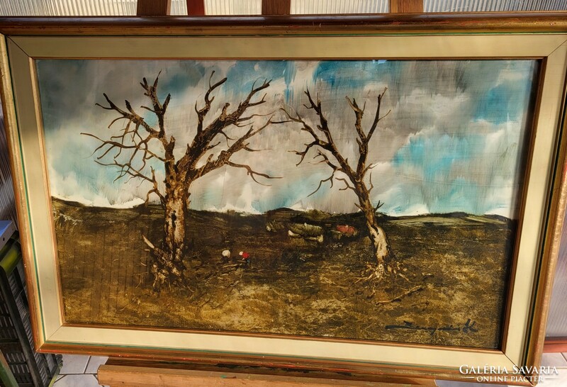 Trees painting by Károly Szegváry