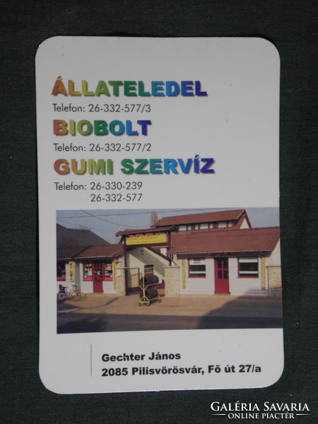 Card calendar, János Gechter, pet food, organic store, tire service, Pilisvörösvár, 2003, (6)