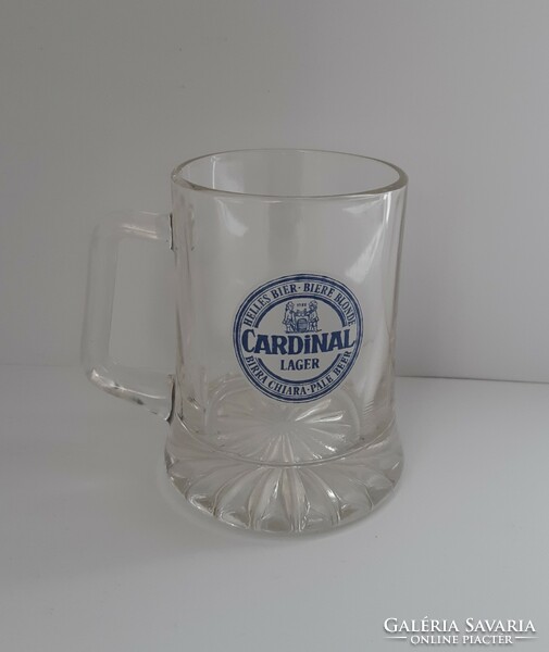Old Italian cardinal glass beer mug - rare