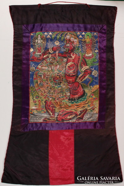 Tibetan wheel of life thangka