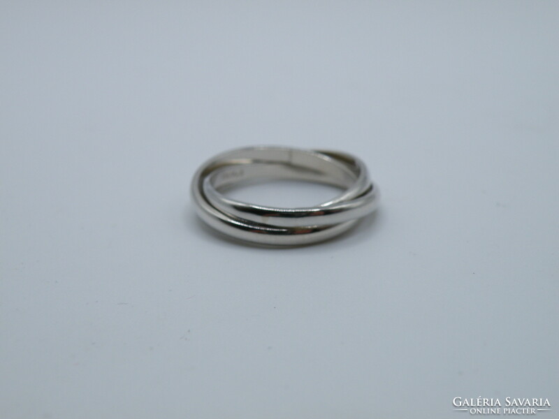 Uk0170 elegant 3 row silver 925 ring size 59