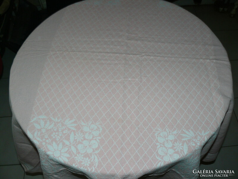 Beautiful pink woven tablecloth