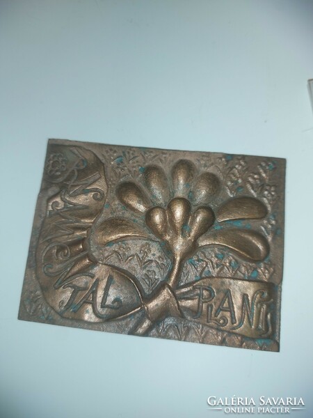 Rajki, bronz plakett, 73x97 mm, 323 gr