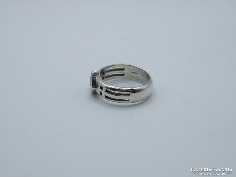 Uk0174 clear stone silver 925 ring size 53