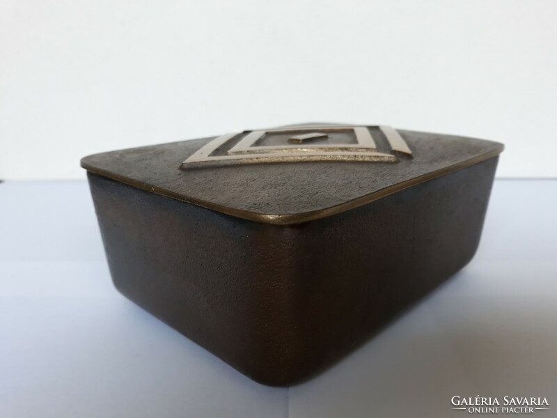 Art deco old cast bronze box, 1.3 kg