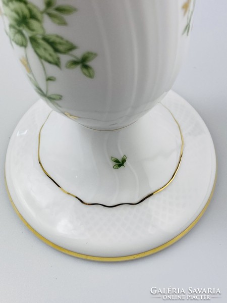 Hollóházi porcelain package 3. - Erika patterned vase and bowl