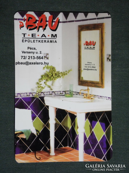 Kártyanaptár, P'BAU Team épületkerámia, csempe bolt, Pécs, 2003, (6)