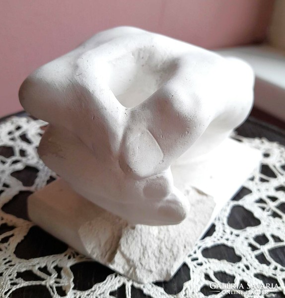 Elaborate !Sculpture plaster: handsome-man's hand / or candle holder