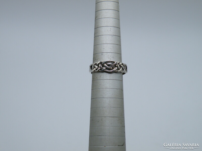 UK0166 Kelta csomó mintájú ezüst 925 gyűrű méret 54 állítható