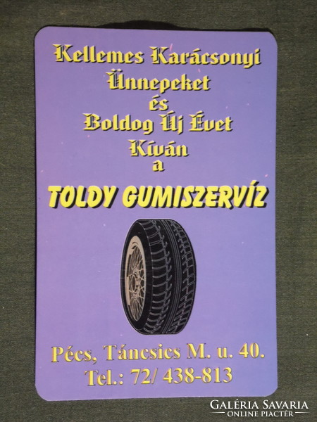 Card calendar, Toldy car tire service, Pécs, 2003, (6)
