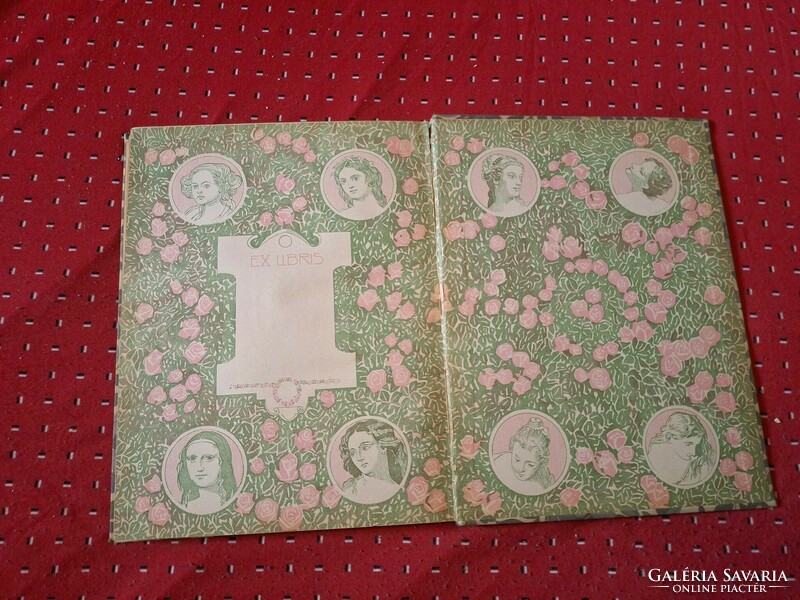 Female beauty in painting, 1915 silk binding, a gift from the Pest diary, very nice condition