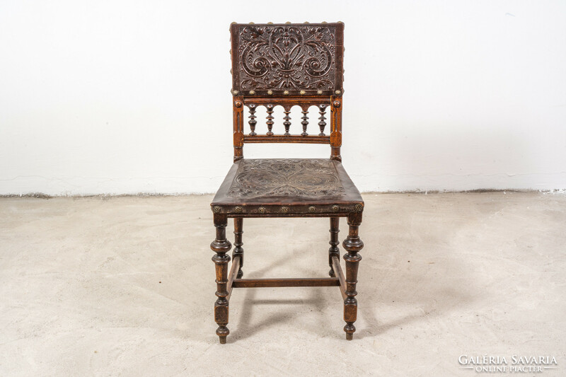 6 db. Ónémet neoreneszánsz szék, 1890 k.