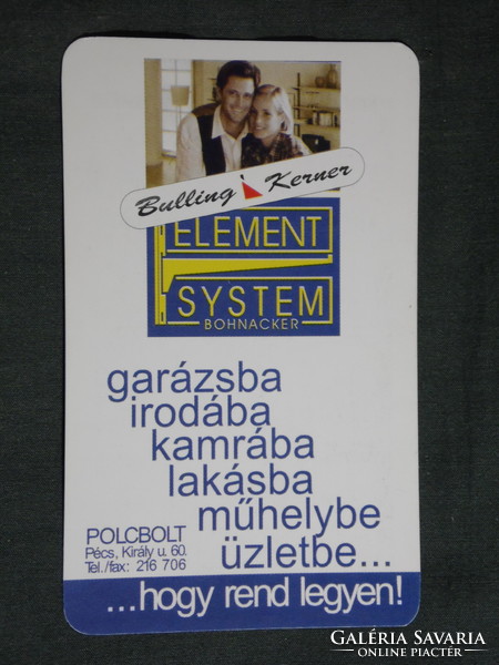 Card calendar, element system shelf store, Pécs, 2004, (6)