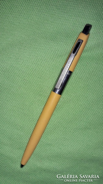 1975.Cca ico 70 stationery factory metal plastic, mustard yellow dual function ballpoint pen as shown in the pictures