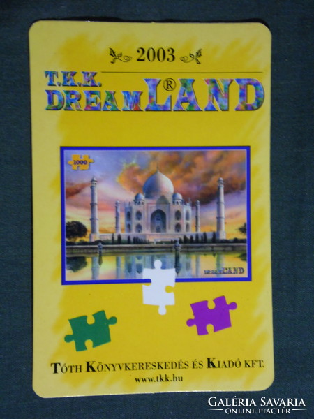 Kártyanaptár, Tóth könyvkereskedés és kiadó Kft.,Debrecen, puzzle, 2003, (6)