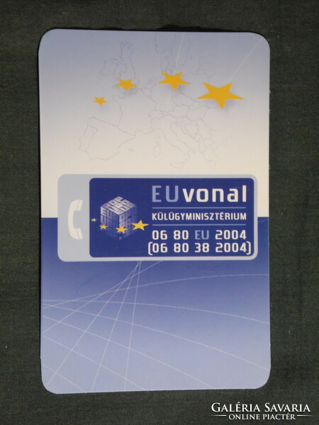 Kártyanaptár, EU vonal, Külügyminisztérium, 2004, (6)