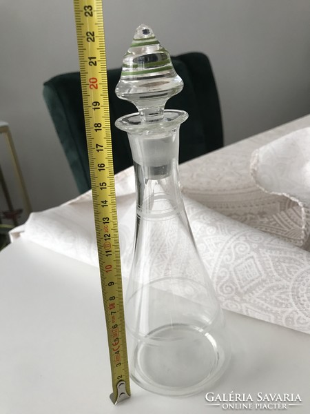 Old polished glass, table serving / decanter 23 cm