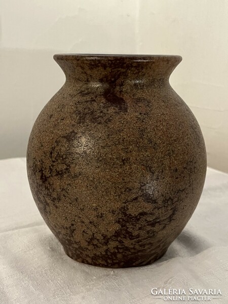 Retro vintage scheurich minimalist brown vase 503-16