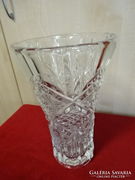 Thick-walled glass vase, height 25 cm. Jokai.