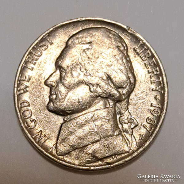 1987. US 5 cents (1303)