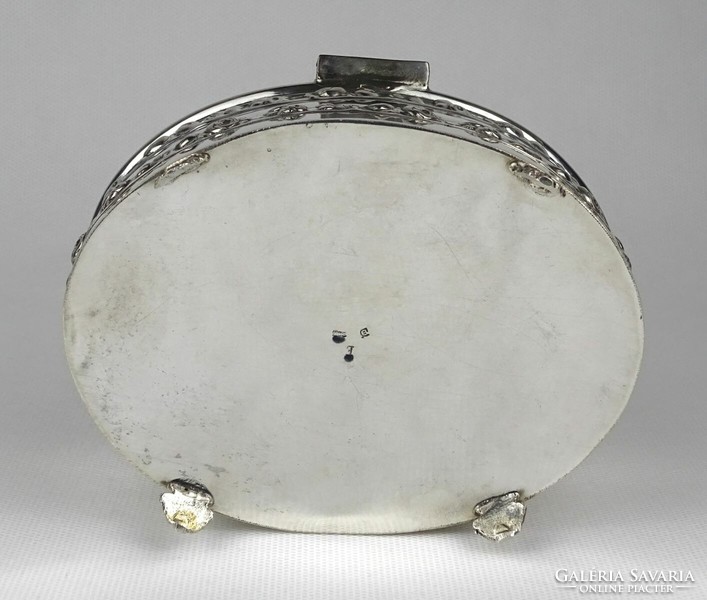0G158 antique silver Judaica sugar box bonbonier 225g