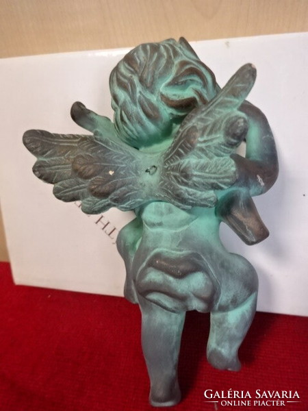 Antique ceramic angel from the 1930s. The height of the small spike is 15 cm. Jokai.