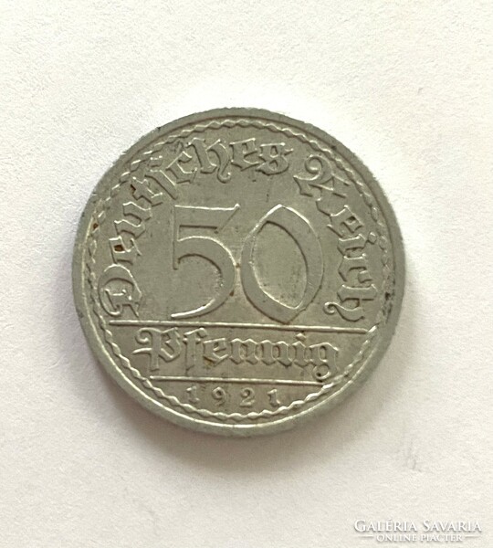 50 Pfennig 1921 the German Empire