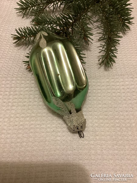 Régi üveg lampion karácsonyfadísz