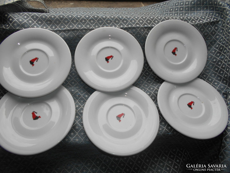 6 pieces of original julius mein cafe thick village porcelain plates with nutmeg heads