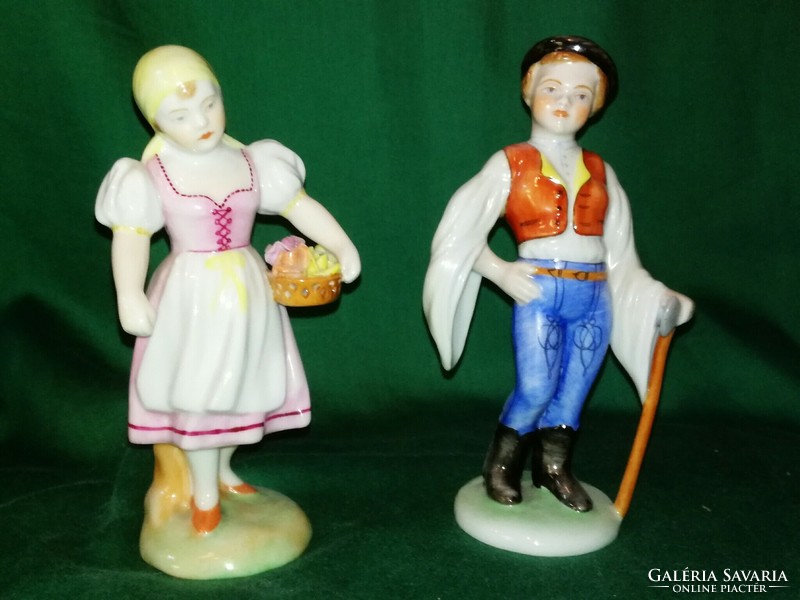 Pair of antique figures from Herend