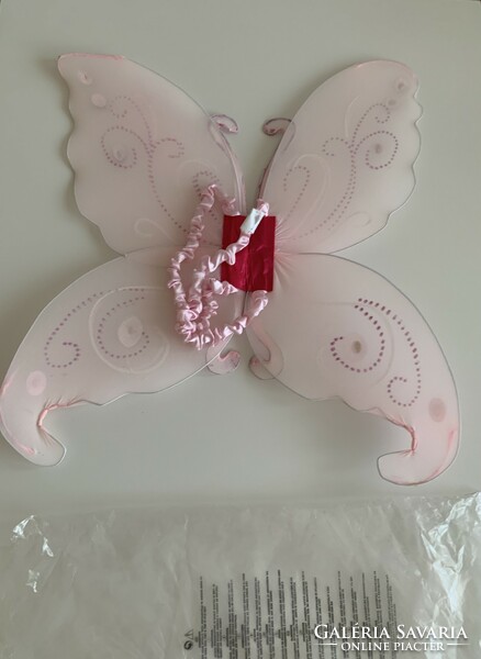 Óriási 65 cm magas felnőttre is jó új pillangó szárny jelmez glitteres köves rózsaszín